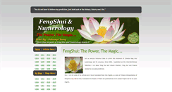 Desktop Screenshot of fengshuiandnumerology.com